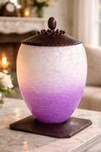 Schneider – Art Deco Lamp Vase / Night Light – Thick Mauve