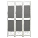 vidaXL Kamerscherm met 3 panelen 105x165 cm stof grijs, Huis en Inrichting, Verzenden, Nieuw