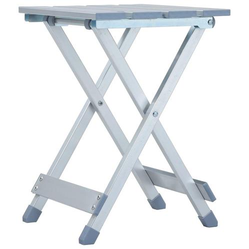 vidaXL Campingkruk 28x26x39 cm aluminium, Caravans en Kamperen, Kampeermeubelen, Nieuw, Verzenden