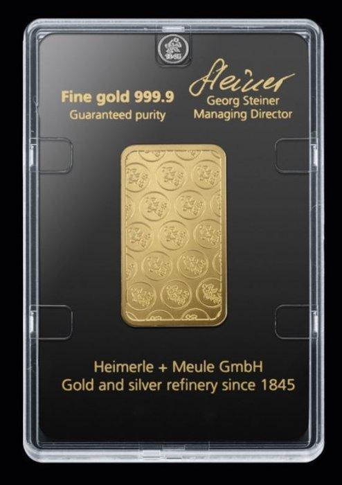 25 gram - Goud - Heimerle & Meule, Postzegels en Munten, Edelmetalen en Baren