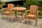 Teak Houten Klaptafel | Rond | Ø 80  Inklapbare Tuintafel, Verzenden, Nieuw