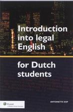 Introduction into legal English for Dutch students, Boeken, Verzenden, Zo goed als nieuw, Antoinette Dop