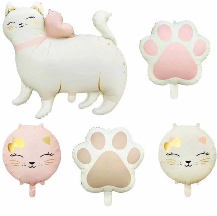 5-delige folie ballon set Sweet Cat, Dieren en Toebehoren, Katten-accessoires, Nieuw, Verzenden