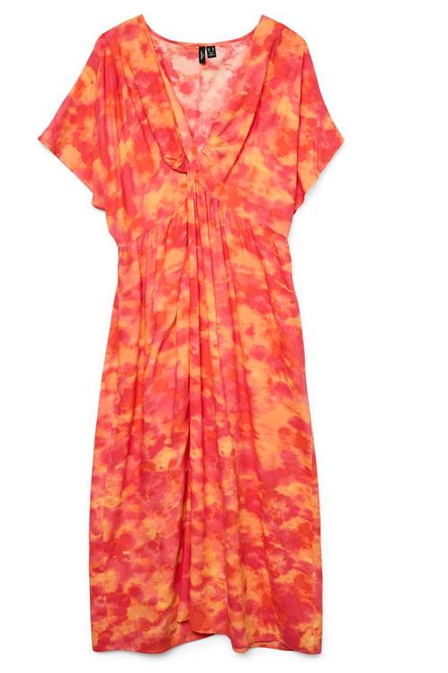 VERO MODA curve lange jurk CIANA Maat:, Kleding | Dames, Jurken, Overige kleuren, Nieuw, Verzenden