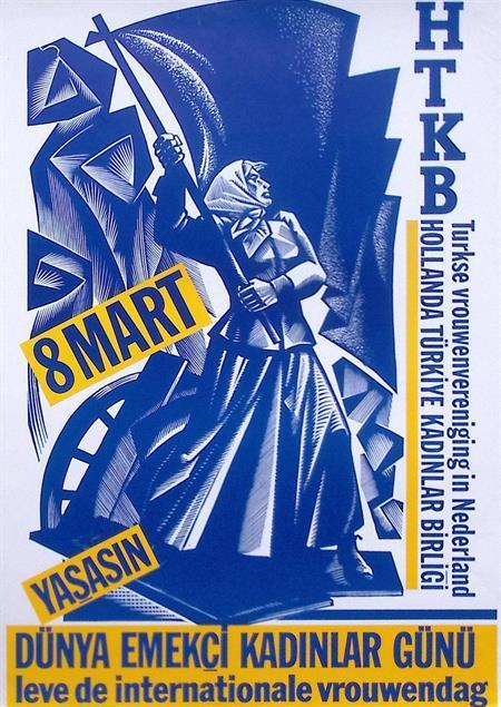HTKB - Turkse vrouwenvereniging in Nederland (lijst optie), Verzamelen, Posters, Nieuw, Overige onderwerpen, Met lijst, Verzenden