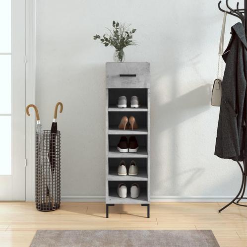 vidaXL Schoenenkast 30x35x105 cm bewerkt hout betongrijs, Huis en Inrichting, Kasten | Overige, Nieuw, Verzenden