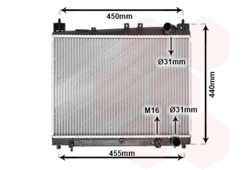 RADIATOR VOOR TOYOTA ECHO 2000-2003 1640021060, Auto-onderdelen, Airco en Verwarming, Nieuw, Ophalen of Verzenden