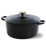 Bourgogne Stoofpot - Pitch Black - 24 cm, Huis en Inrichting, Keuken | Potten en Pannen, Verzenden, Nieuw