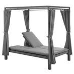 Dubbel Ligbed / Loungebed Kreta - Grijs, Tuin en Terras, Verzenden, Nieuw