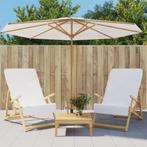 vidaXL Strandhanddoeken 2 st 400 g/m² 60x135 cm stof wit, Verzenden, Nieuw, Wit