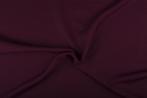 Texture stof donker bordeaux rood - 25m bi-stretch op rol, Verzenden, Nieuw