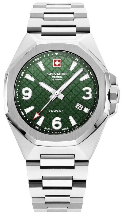 Swiss Alpine Military 7005.1134 Typhoon horloge, Sieraden, Tassen en Uiterlijk, Horloges | Heren, Staal, Nieuw, Staal, Overige merken