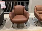 Fauteuil Givano leer bruin  50% Extra korting stoel leder, Ophalen, Givano braun leather, Nieuw, 75 tot 100 cm
