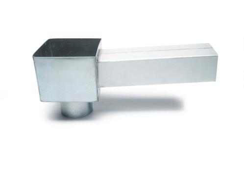 RHEINZINK Uitloop-vergaarbak combi 80mm - walsblank, Doe-het-zelf en Verbouw, Buizen en Afvoer, Ophalen of Verzenden
