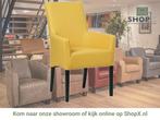 Leren eetkamerstoel Just met armleuning - Toledo Giallo, Huis en Inrichting, Stoelen, Overige kleuren, Bohemian, Eigentijds, Klassiek, Retro, Romantisch, Scandinavisch
