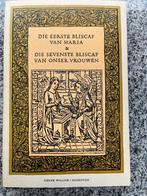 Die eerste bliscap van Maria en Die sevenste bliscap, Gelezen, Verzenden, Dr. W. H. Beuken, Toneel
