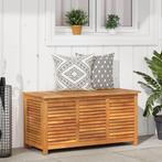Tuinbox met jaloezien 113x50x56 cm massief acaciahout, Verzenden, Nieuw