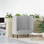 vidaXL Hoge Rug Bank Wolken grijs 109 x 56 x 121 cm Stof, Huis en Inrichting, Verzenden, Nieuw, Stof, Minder dan 150 cm