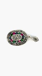 Zonder Minimumprijs - Hanger Zilver - 2.00ct. tw. Smaragd