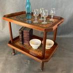Serveerwagen - Intarsia van roze hout en Italiaans