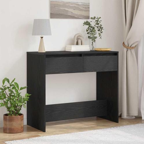 vidaXL Wandtafel 89x41x76,5 cm spaanplaat zwart eikenkleurig, Huis en Inrichting, Tafels | Bijzettafels, Nieuw, Verzenden