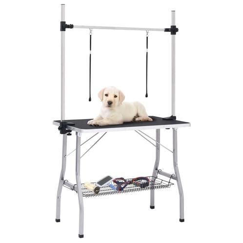 Hondentrimtafel verstelbaar met 2 lussen en opbergschap, Dieren en Toebehoren, Honden-accessoires, Nieuw, Verzenden