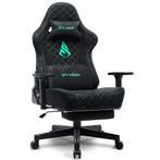 SYMINO Vintage PU lederen ergonomische gamingstoel. Zwart, Huis en Inrichting, Verzenden, Nieuw