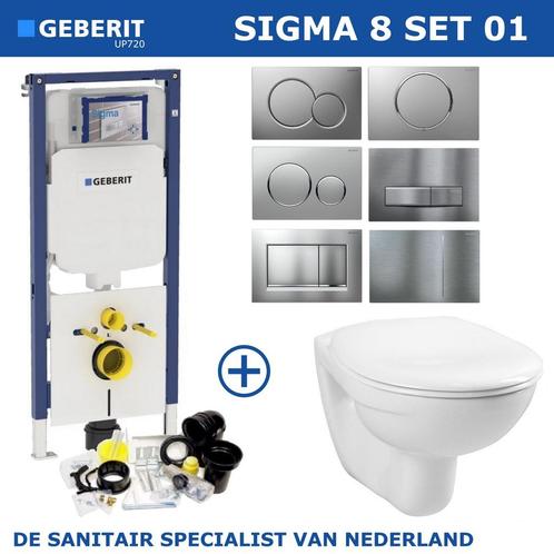 Geberit UP720 Toiletset Compleet | Inbouwreservoir | Sigma 8, Doe-het-zelf en Verbouw, Sanitair, Overige typen, Nieuw, Ophalen of Verzenden