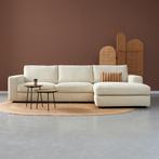*WOONWINKEL* PEPP Interiors Uno Hoekbank Mega Ribstof Creme, Huis en Inrichting, Verzenden, Nieuw