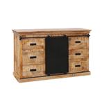 Dressoir Mangohout Milan 140 cm, 100 tot 150 cm, Verzenden, Nieuw, Industriële meubels