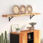 vidaXL Wandschap rechthoekig natuurlijke rand 160x20x2,5 cm, Verzenden, Nieuw