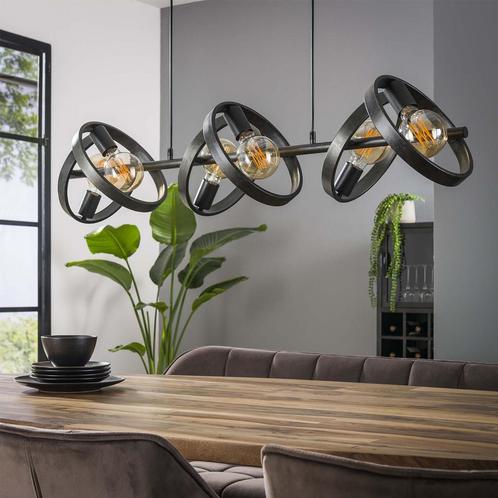 *WOONWINKEL* Eettafel Lamp Metalen Ringen, Huis en Inrichting, Lampen | Hanglampen, Nieuw, Verzenden