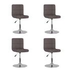 vidaXL Eetkamerstoelen 4 st draaibaar stof taupe, Huis en Inrichting, Stoelen, Verzenden, Nieuw