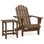 vidaXL Tuinstoel Adirondack met tafel massief vurenhout, Verzenden, Nieuw, Hout