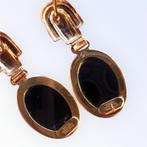 Oorbellen - 18 karaat Geel goud Onyx - Zodiac Libra, Nieuw