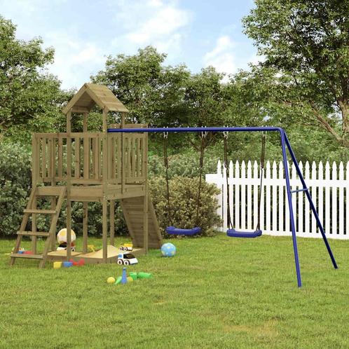 vidaXL Speelhuis geïmpregneerd grenenhout, Kinderen en Baby's, Speelgoed | Buiten | Speeltoestellen, Nieuw, Verzenden