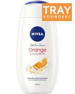 NIVEA ORANGE & AVOCADO OIL DOUCHEGEL TRAY 6 X 250 ML, Verzenden, Nieuw