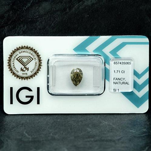 1 pcs Diamant (Natuurlijk gekleurd) - 1.71 ct - Peer - Fancy, Sieraden, Tassen en Uiterlijk, Edelstenen
