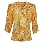 Frogbox • gele blouse met barok motief • 36, Verzenden, Geel, Nieuw, Maat 36 (S)