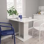 vidaXL Eettafel 80x80x75 cm spaanplaat hoogglans wit, Huis en Inrichting, Tafels | Eettafels, Nieuw, Verzenden