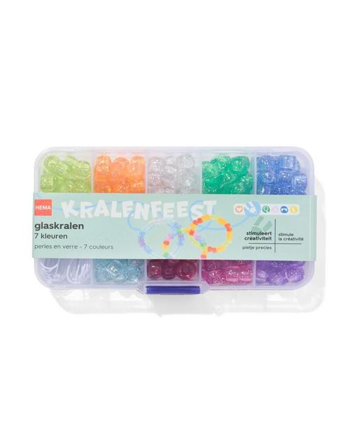 HEMA Glaskralen 7 kleuren 3+1 gratis, Hobby en Vrije tijd, Knutselen, Nieuw, Verzenden