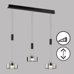 Hanglamp Lavin led, 3-lichts zwart rookglas, Huis en Inrichting, Nieuw, Glas, Modern, 75 cm of meer