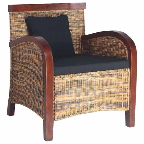 vidaXL Fauteuil handgeweven rattan, Huis en Inrichting, Fauteuils, Nieuw, Verzenden