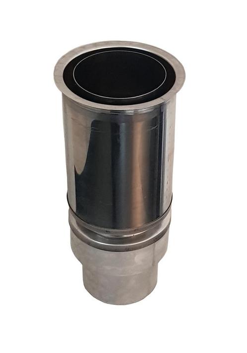 RVS kachelpijp (wand)doorvoer / nisbus Ø80mm, Huis en Inrichting, Kachels, Vrijstaand, Nieuw, Hout, Ophalen of Verzenden