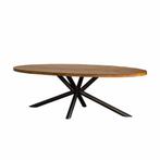 *WOONWINKEL* Tower Living Selva Mangohout Eettafel Ovaal 240, Verzenden, Nieuw