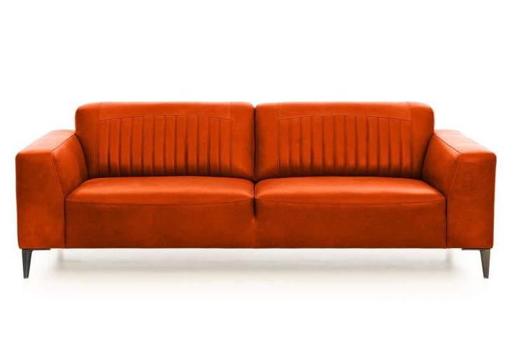 Bankstel Aspen - rechte banken - Oranje, Huis en Inrichting, Banken | Bankstellen, Nieuw, Leer