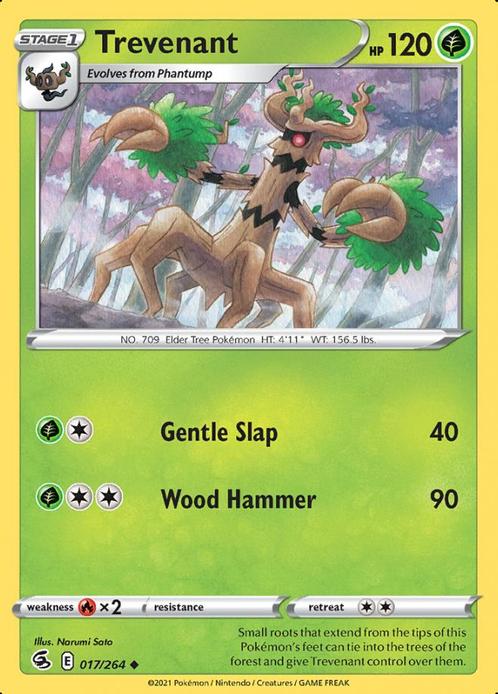 Trevenant 017/264 (Fusion Strike), Hobby en Vrije tijd, Verzamelkaartspellen | Pokémon, Losse kaart, Nieuw, Foil, Ophalen of Verzenden