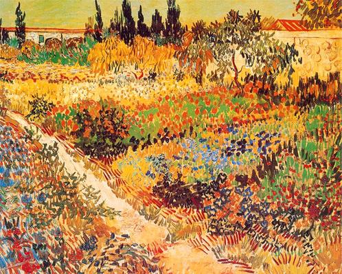 Kunstdruk Vincent Van Gogh - Giardino in fioritura 30x24cm, Huis en Inrichting, Woonaccessoires | Schilderijen, Tekeningen en Foto's