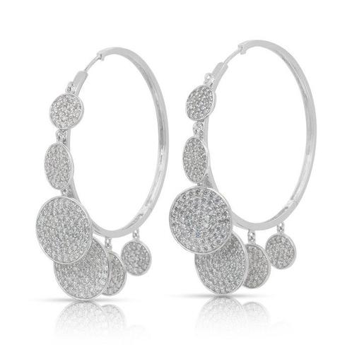 Oorbellen - 18 karaat Witgoud - 6.76ct. tw. Diamant, Sieraden, Tassen en Uiterlijk, Oorbellen