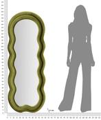 WANDSPIEGEL MIKI GROEN FLUWEEL CM 60X4X160, Huis en Inrichting, Woonaccessoires | Spiegels, Ophalen of Verzenden, Nieuw